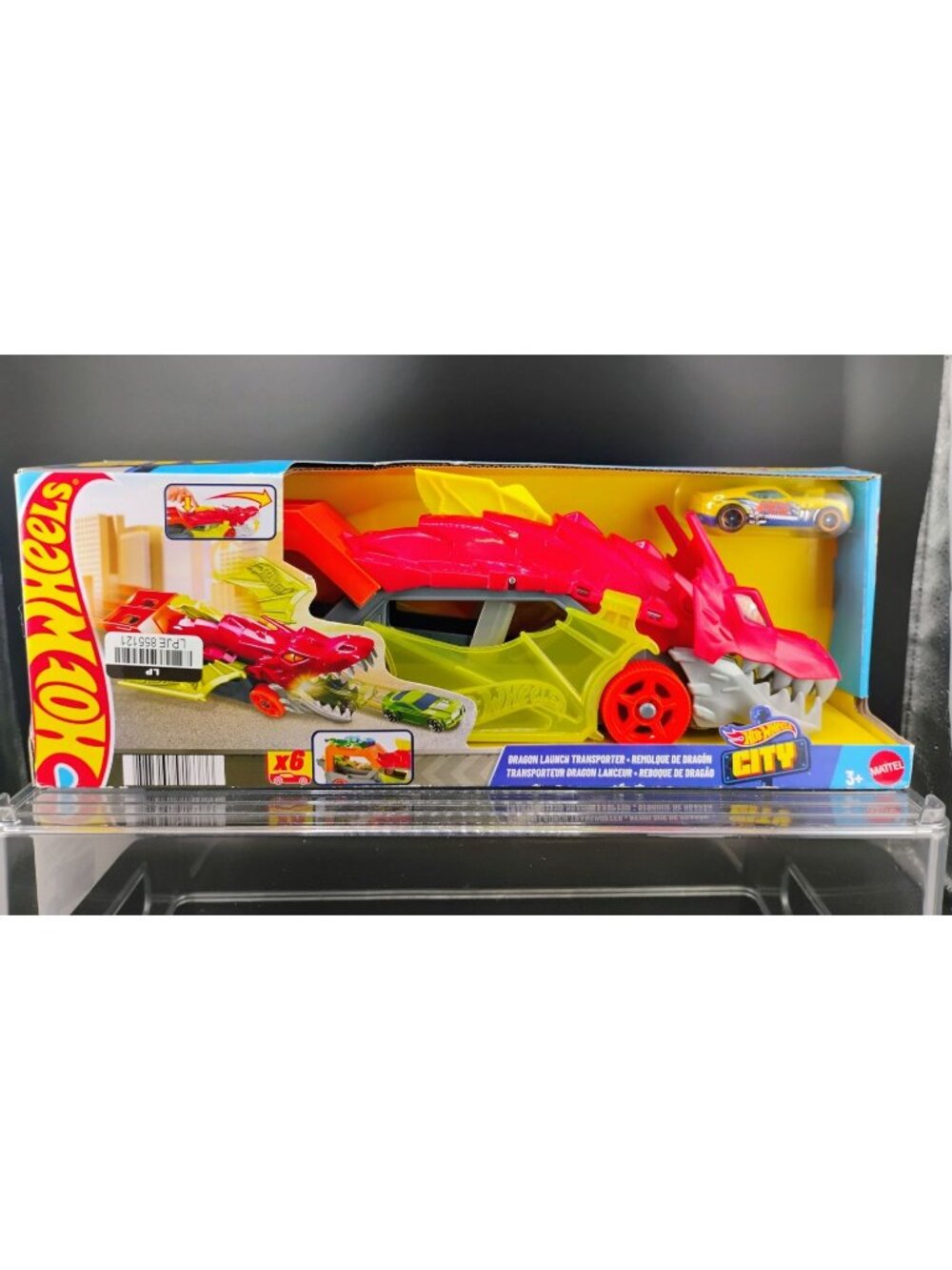 Hot Wheels City Dragon Launch Transporter With Car
